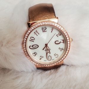 Chunky, Cuff Style Rose Gold Wrist Watch